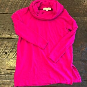 LOFT Fuchsia Cowl Neck Sweater
